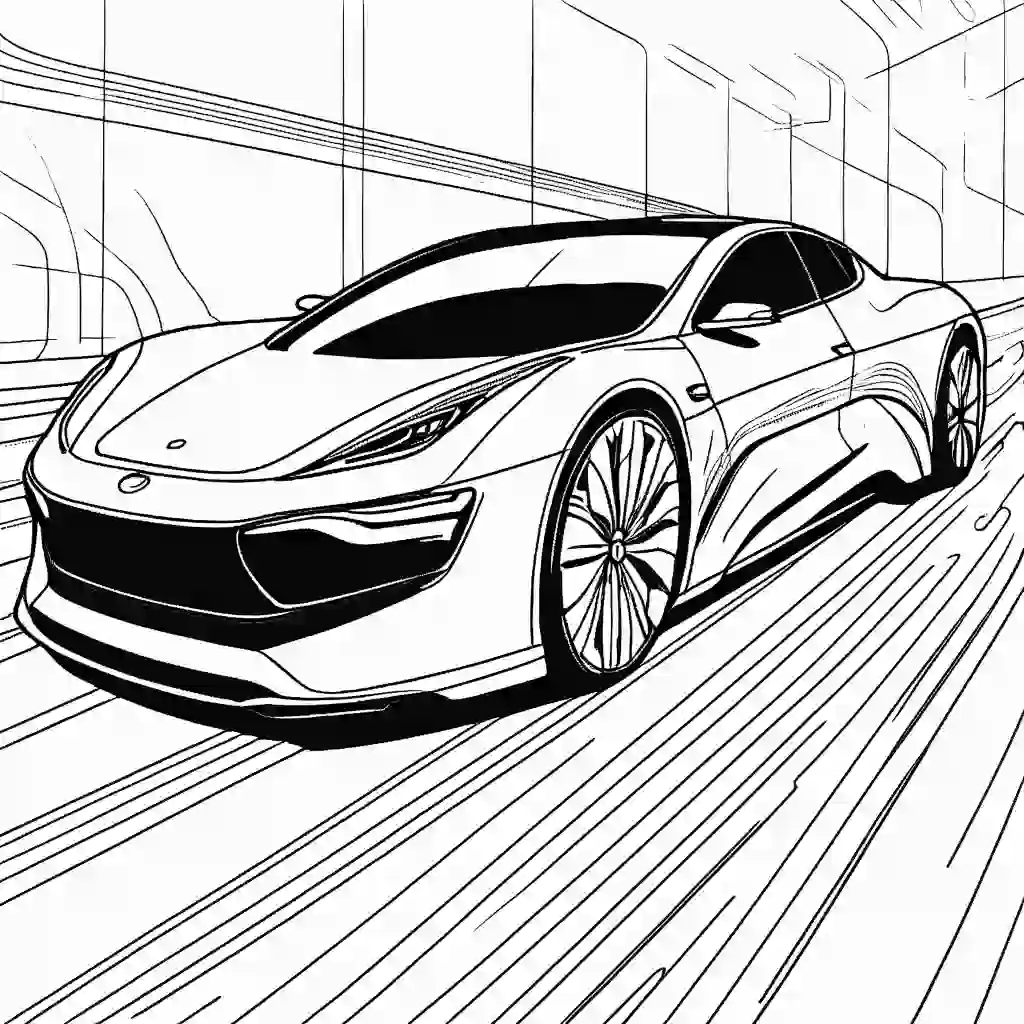 Electric Car coloring pages